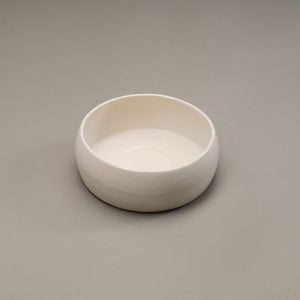 White stoneware bowl.