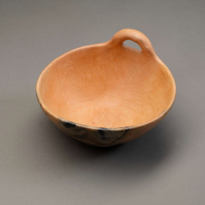 Smoky orange clay serving bowl from Oaxaca.