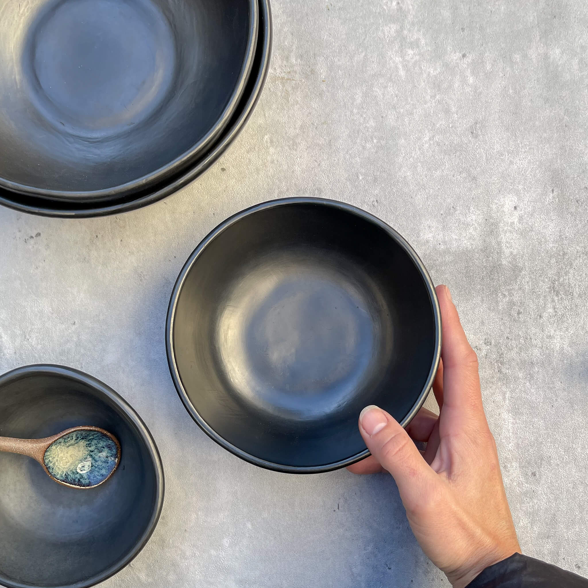 Oaxaca Black Clay Bowls