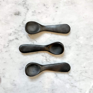 Oaxacan black clay scooping spoons.