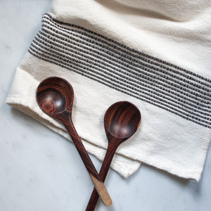 Oaxaca Hand Towel - Cream with Gray Stripes