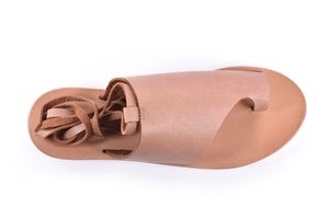 The Majahuita nude leather sandal by Kenda.
